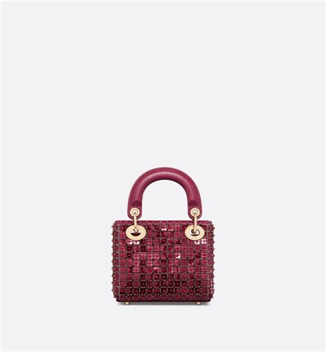 lady dior sequin|Lady Dior Micro Bag Burgundy Sequin and Bead Embroidery.